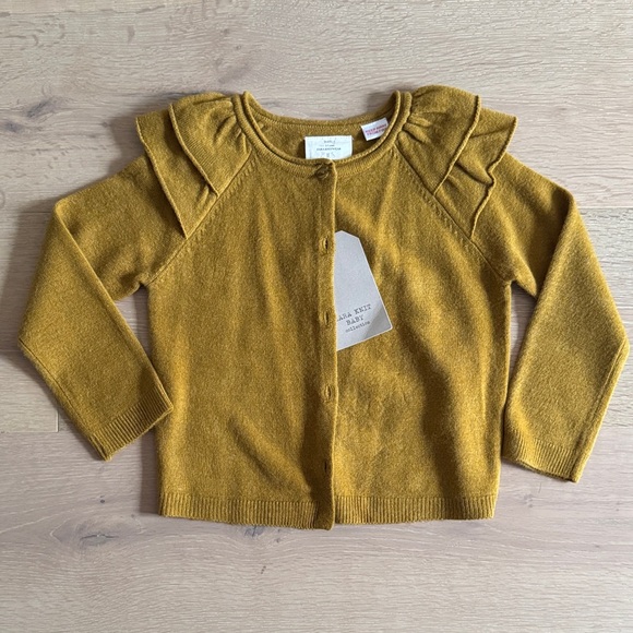 Zara Stylish Mustard Kids Cardigan - Picture 1 of 3
